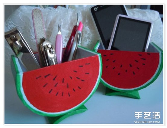 大號透明膠卷紙筒廢物利用 DIY制作西瓜收納盒 -  rpnrmr.com