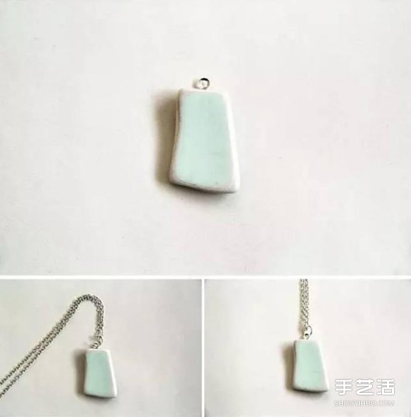 青瓷片項(xiàng)鏈DIY教程 手工制作青瓷片項(xiàng)鏈墜子 -  rpnrmr.com