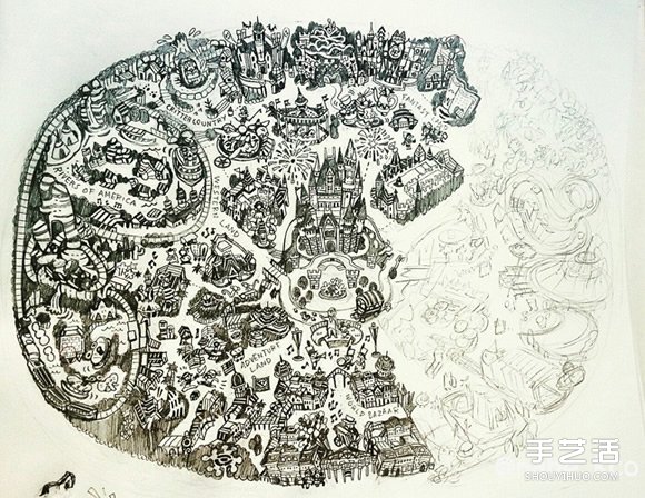將東京迪士尼整個園區(qū)直接縮小成細致橡皮章 -  rpnrmr.com
