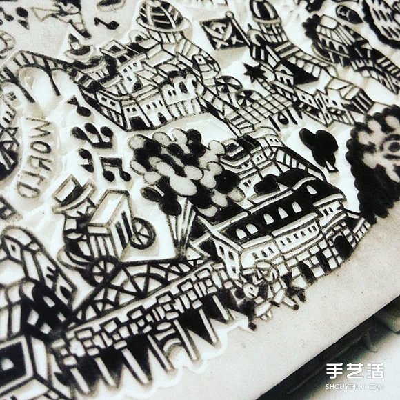 將東京迪士尼整個園區(qū)直接縮小成細致橡皮章 -  rpnrmr.com