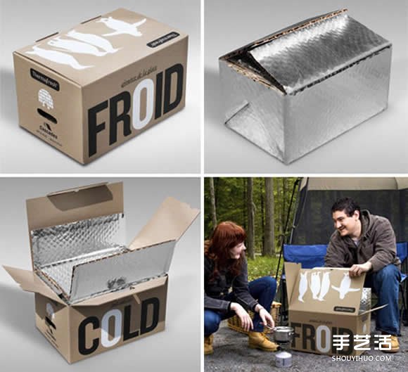 廢棄紙箱和錫箔材料手工DIY制作便攜冰箱 -  rpnrmr.com