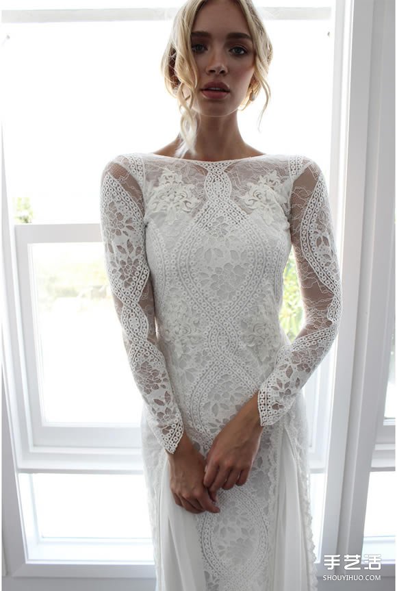 小眾婚紗品牌Grace Loves Lace白色蕾絲禮服 -  rpnrmr.com