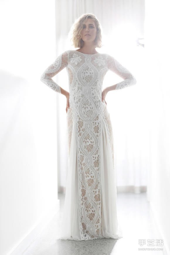 小眾婚紗品牌Grace Loves Lace白色蕾絲禮服 -  rpnrmr.com