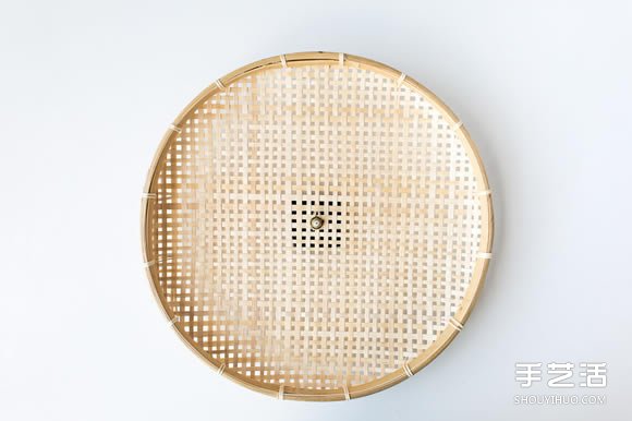 筲箕掛鐘手工制作方法 筲箕DIY掛鐘圖解教程 -  rpnrmr.com