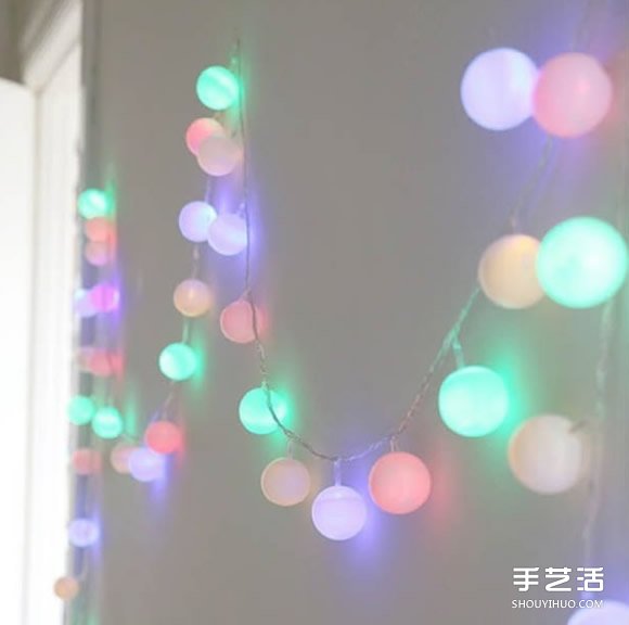 浪漫小夜燈制作過程 乒乓球手工制作燈飾圖片 -  rpnrmr.com