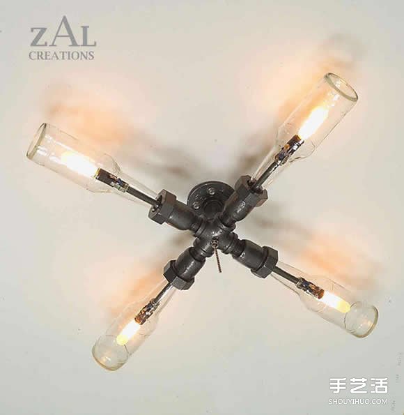 啤酒瓶廢物利用DIY制作超有個性的玻璃燈具 -  rpnrmr.com