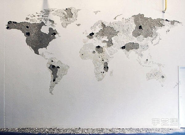 空白墻面上敲敲打打 DIY出一整面的世界地圖 -  rpnrmr.com