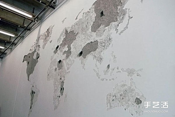 空白墻面上敲敲打打 DIY出一整面的世界地圖 -  rpnrmr.com