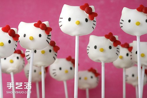 自制Hello Kitty蛋糕棒棒糖 超可口更可愛！ -  rpnrmr.com