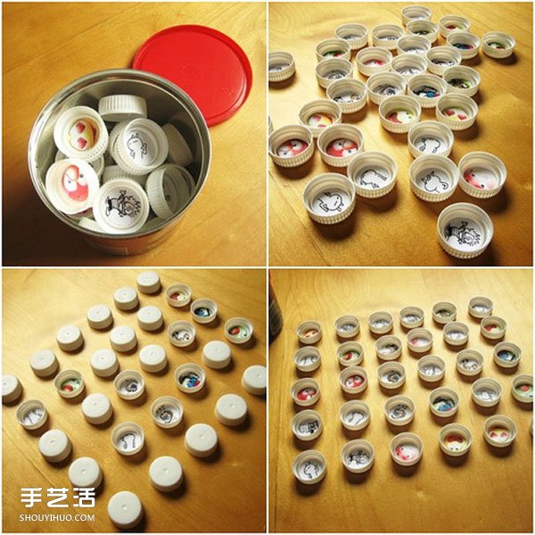 記憶力游戲手工小制作 塑料瓶蓋DIY幼兒玩具 -  rpnrmr.com