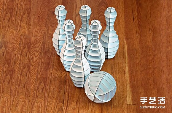 手工瓦楞紙保齡球圖片 自制環(huán)保保齡球的作品 -  rpnrmr.com