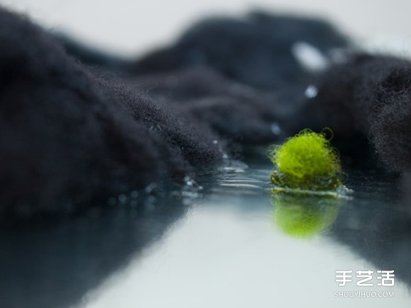 利用羊毛氈和牛奶、巧克力等DIY而成的風(fēng)景 -  rpnrmr.com