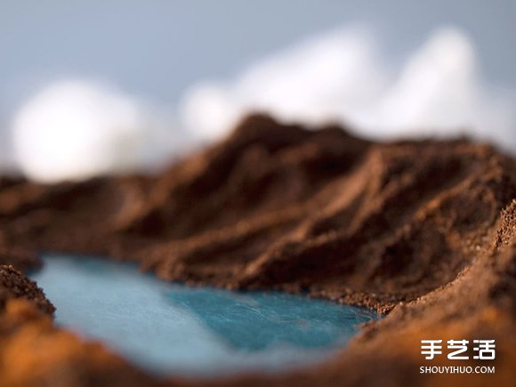 利用羊毛氈和牛奶、巧克力等DIY而成的風(fēng)景 -  rpnrmr.com