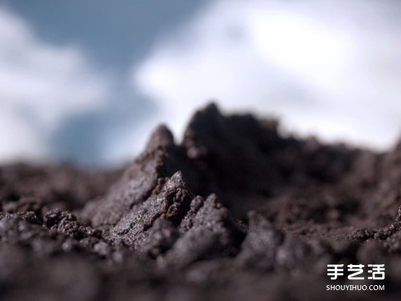 利用羊毛氈和牛奶、巧克力等DIY而成的風(fēng)景 -  rpnrmr.com