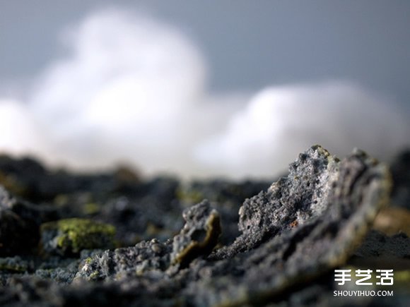 利用羊毛氈和牛奶、巧克力等DIY而成的風(fēng)景 -  rpnrmr.com