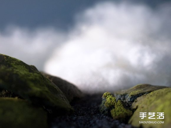 利用羊毛氈和牛奶、巧克力等DIY而成的風(fēng)景 -  rpnrmr.com