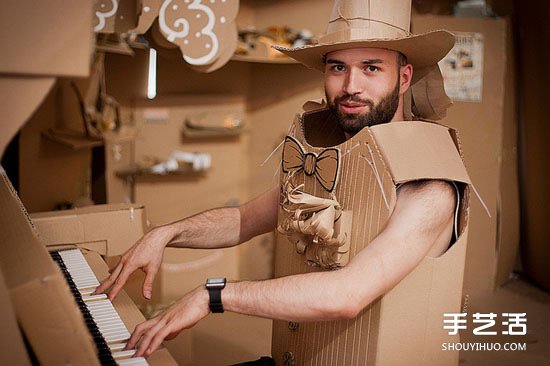 瓦楞紙制作的城鎮(zhèn) 宣傳環(huán)保回收再利用的理念 -  rpnrmr.com