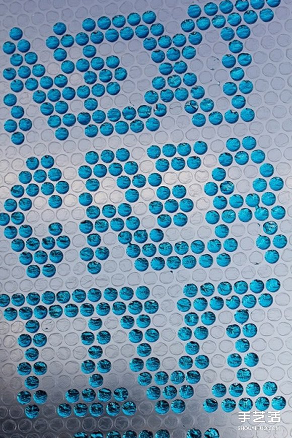 創(chuàng)意生日賀卡制作 氣泡膜中注入墨水DIY文字 -  rpnrmr.com
