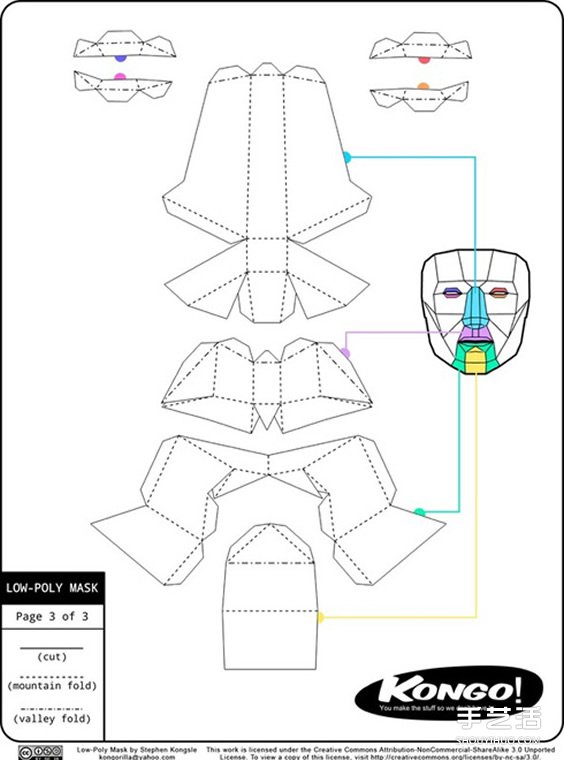 立體紙雕面具的做法 派對(duì)用卡紙面具手工制作 -  rpnrmr.com