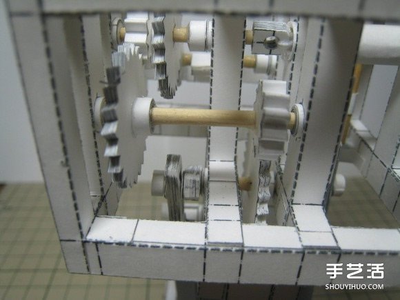齒輪驅動紙機器人模型 手工自驅動紙機器人圖片 -  rpnrmr.com