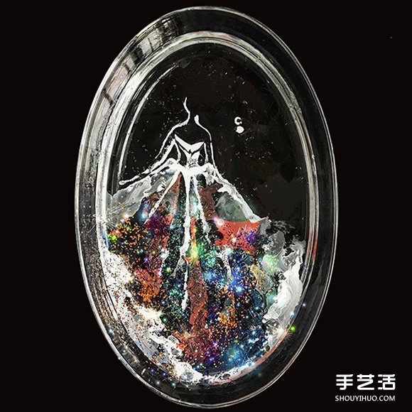 指甲油藝術時裝畫 用指甲油畫出艷麗晚禮服 -  rpnrmr.com