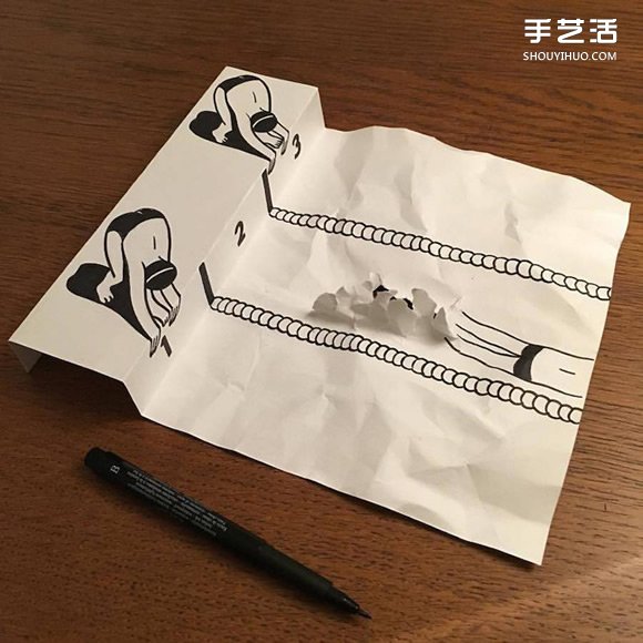 一支筆、一張紙，丹麥藝術(shù)家撕紙DIY出幽默！ -  rpnrmr.com