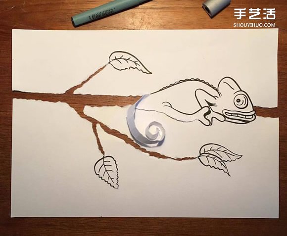 一支筆、一張紙，丹麥藝術(shù)家撕紙DIY出幽默！ -  rpnrmr.com