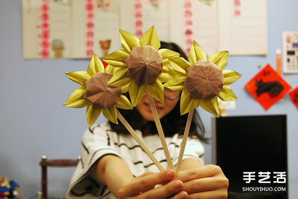 太陽花花的折法圖解 手工折紙?zhí)柣ǖ倪^程 -  rpnrmr.com