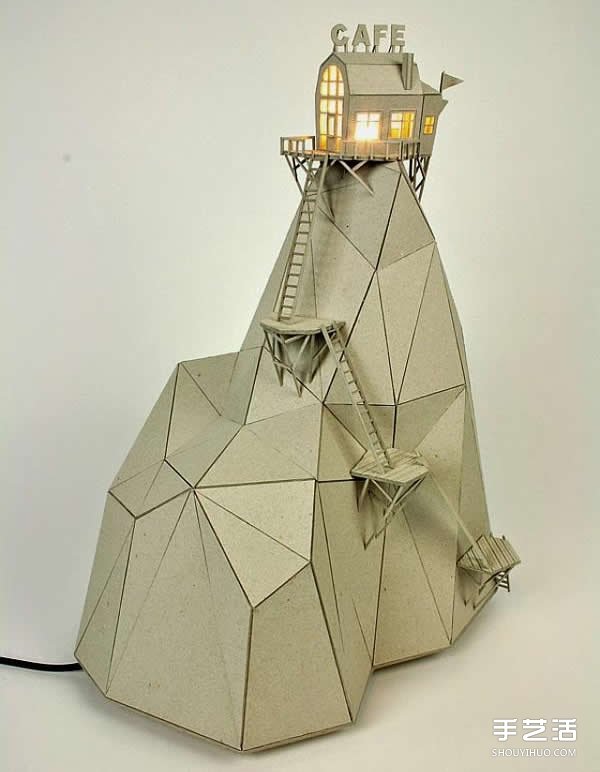 厚紙板DIY制作小屋造型燈罩 栩栩如生引人入勝 -  rpnrmr.com