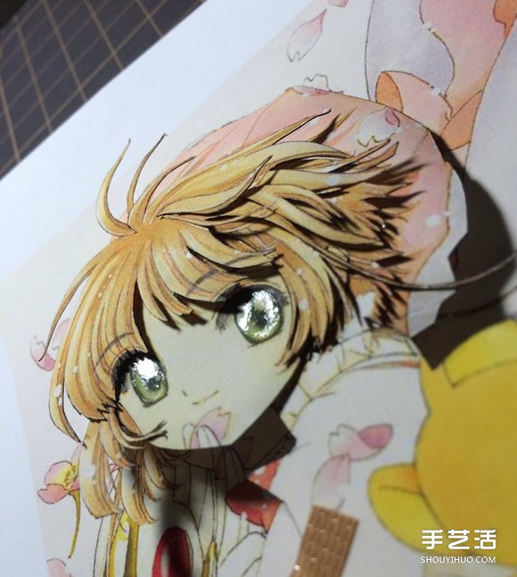 經(jīng)典動(dòng)漫“魔卡少女櫻”庫(kù)洛牌紙雕作品圖片 -  rpnrmr.com