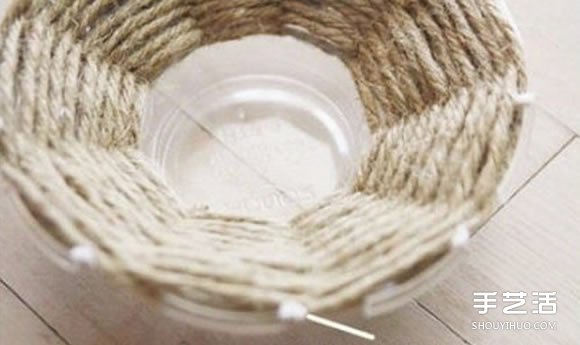 麻繩收納盤制作方法圖解 DIY麻繩收納盤子教程 -  rpnrmr.com