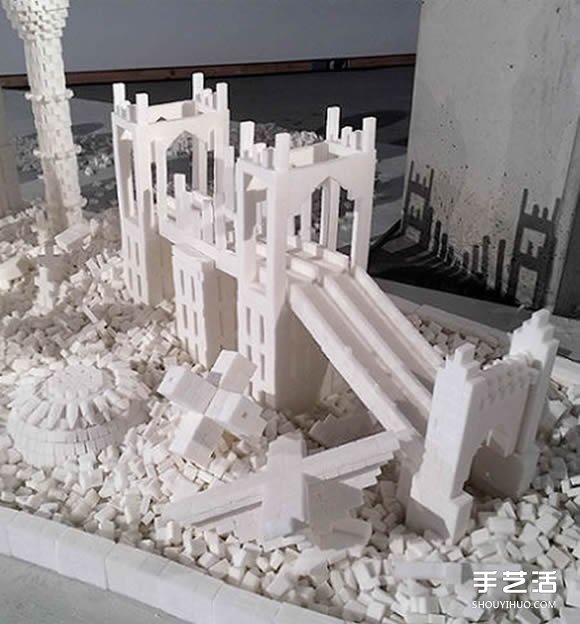 壯麗又甜蜜！以方糖作為磚瓦創(chuàng)作的建筑模型 -  rpnrmr.com