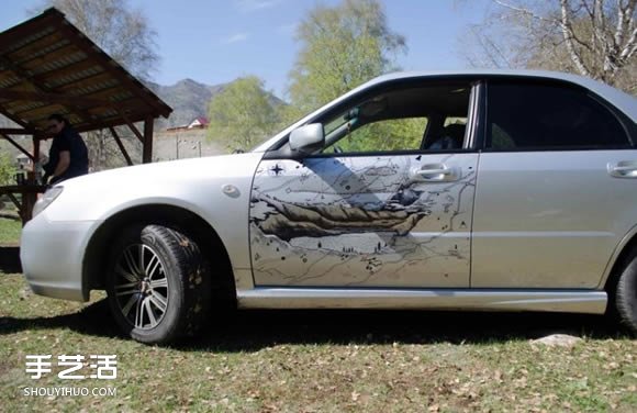 撞凹的車門怎么修復(fù)？ 可以變成美麗手繪地圖 -  rpnrmr.com