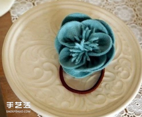 布花頭繩手工制作圖片 自制花朵頭繩的方法 -  rpnrmr.com