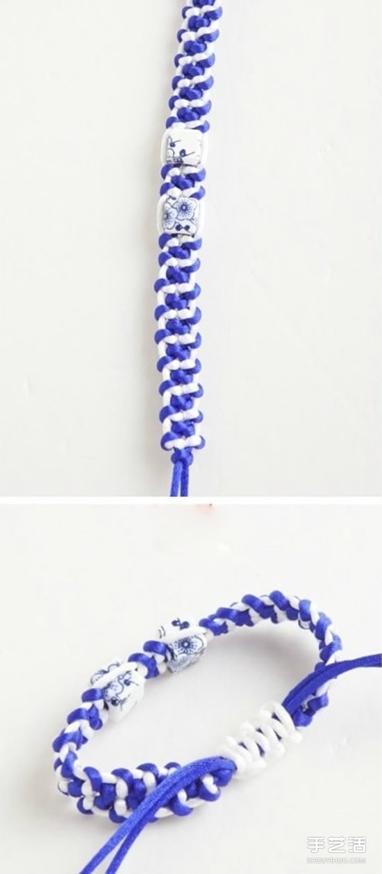 青花瓷手鏈的編織方法 DIY青花瓷手鏈的編法 -  rpnrmr.com