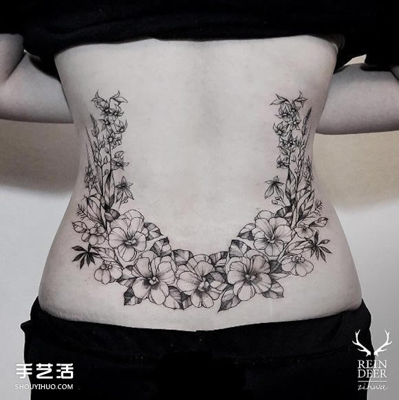 巴洛克式的繁花：結(jié)合服裝與攝影的美感紋身 -  rpnrmr.com