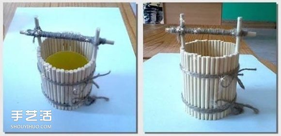 口香糖瓶子廢物利用DIY手工制作水桶模型 -  rpnrmr.com
