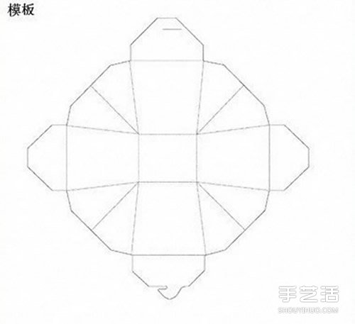 時(shí)尚方形包裝盒展開圖 正方形紙盒的折法圖解 -  rpnrmr.com