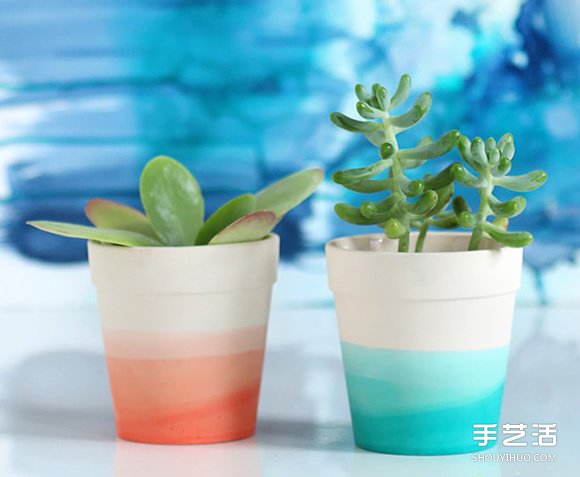 簡單花盆上色DIY教程 手工花盆涂色小制作 -  rpnrmr.com