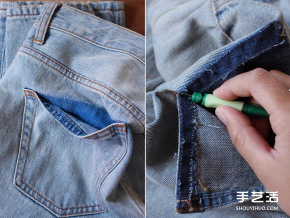 舊牛仔褲創(chuàng)意口袋DIY 擁有最流行的掉落口袋 -  rpnrmr.com