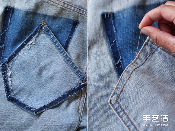 舊牛仔褲創(chuàng)意口袋DIY 擁有最流行的掉落口袋 -  rpnrmr.com