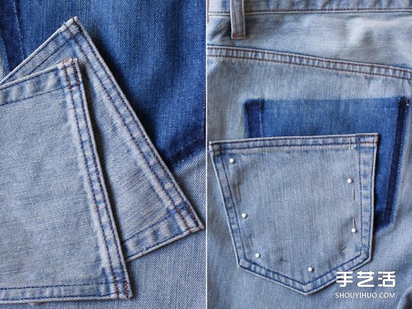 舊牛仔褲創(chuàng)意口袋DIY 擁有最流行的掉落口袋 -  rpnrmr.com