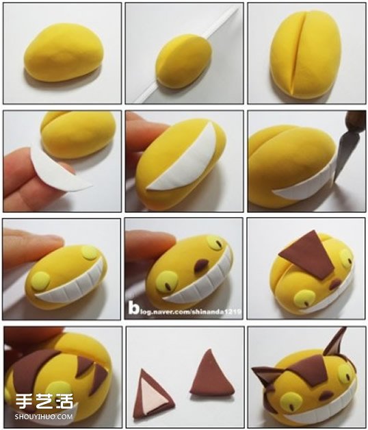 超輕粘土大嘴貓便簽夾 手工粘土貓咪便簽夾DIY -  rpnrmr.com