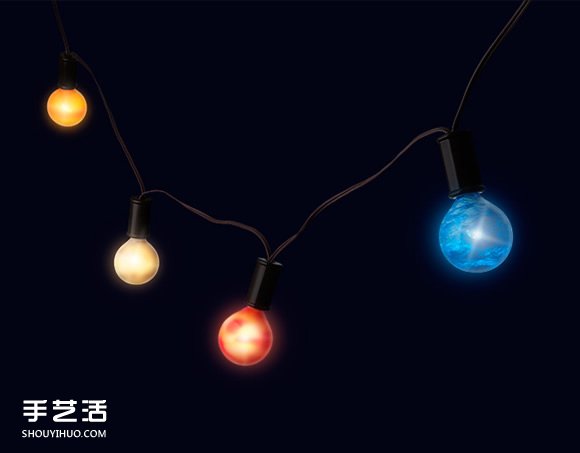 坐擁美麗太陽系 散發(fā)行星光澤的燈泡串設計 -  rpnrmr.com