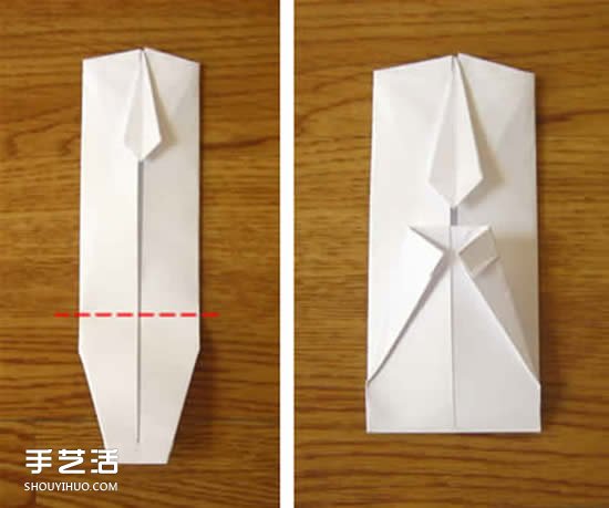 美元折紙短袖T恤的圖解教程 自帶可愛小領(lǐng)帶 -  rpnrmr.com