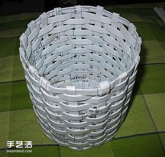 簡易垃圾桶的編織方法 廢紙簍用廢紙做圖解 -  rpnrmr.com