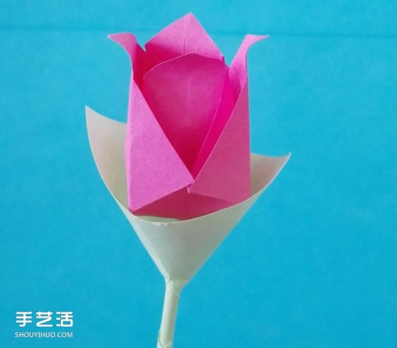 簡易玫瑰花折紙步驟 兒童玫瑰花的折法圖片 -  rpnrmr.com