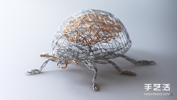 “金包銀”鐵絲雕塑 纏繞出動物的優(yōu)雅靈魂 -  rpnrmr.com