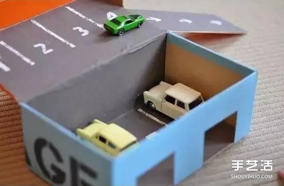 鞋盒廢物利用DIY手工制作小汽車停車場的方法 -  rpnrmr.com