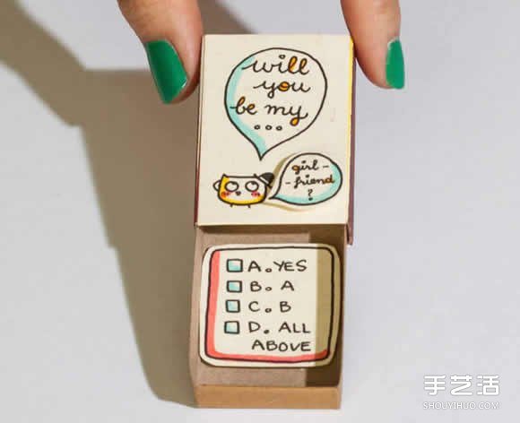 這種告白你一定沒見過 火柴盒制作的表白卡片 -  rpnrmr.com